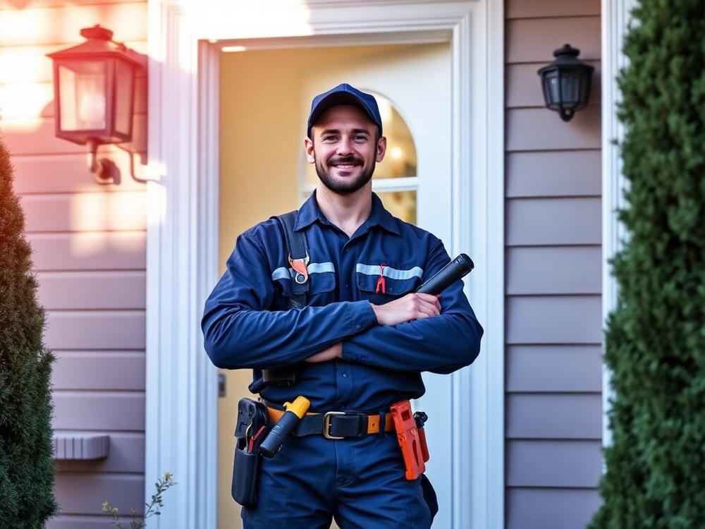 Ontario home services professional working at a residential property