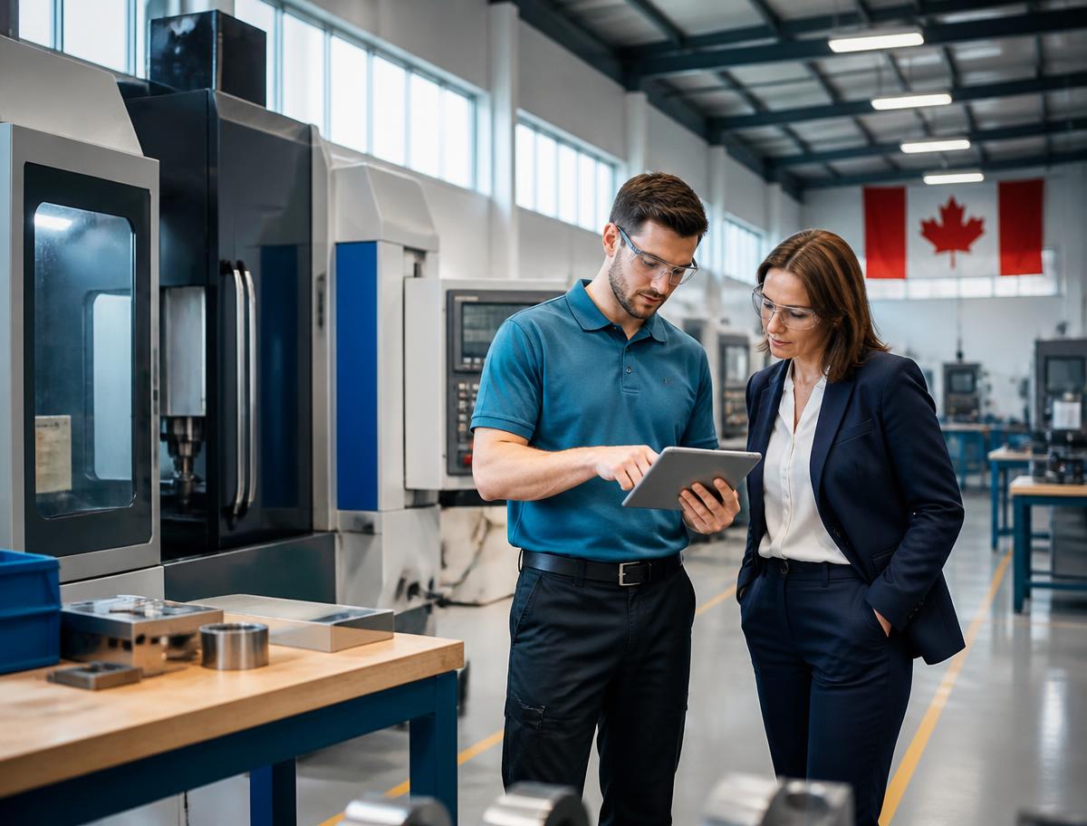 Ontario industrial marketing team reviewing B2B search demand